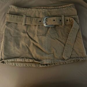 Zara Brown Mini Skirt with Belt